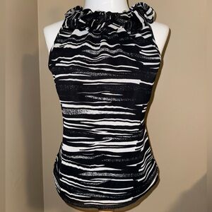 The Limited Black and White Striped Tank Top